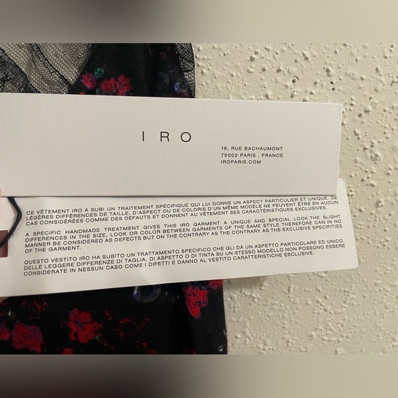 Iro Paris Dasher Lace Trim Floral Bubble Racerback Tank Top - Size 34 - Picture 7 of 12